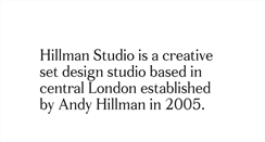 Desktop Screenshot of hillmanstudio.co.uk