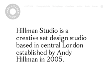 Tablet Screenshot of hillmanstudio.co.uk